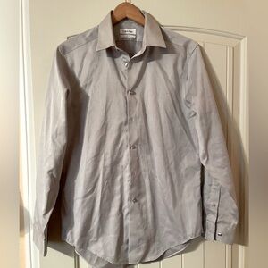 Calvin Klein grey dress shirt, size 15.5 32/33